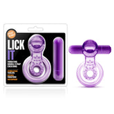 Vibrating Double Strap Cockring in Purple for Intimate Play Cock Rings Vibrating